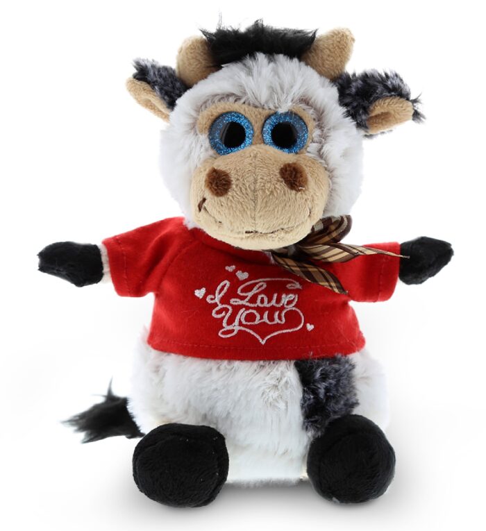 I Love You Valentines - Sitting Cow - Super Soft Plush