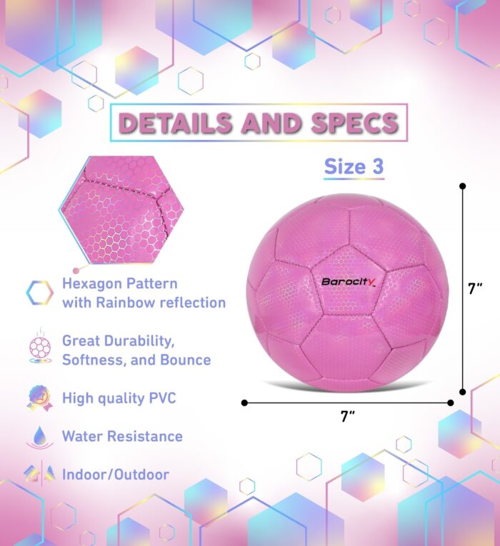 Pink Modern Pattern - Size 3 - Soccer Ball - Image 2