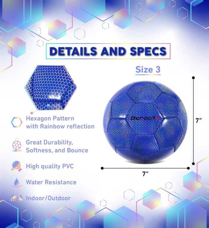 Blue Modern Pattern - Size 3 - Soccer Ball - Image 2
