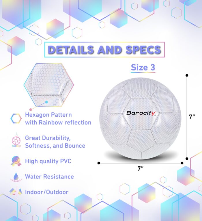 White Modern Pattern - Size 3 - Soccer Ball - Image 2