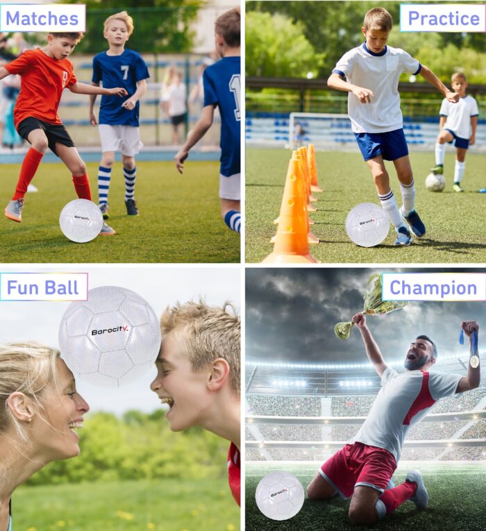 White Modern Pattern - Size 4 - Soccer Ball - Image 3