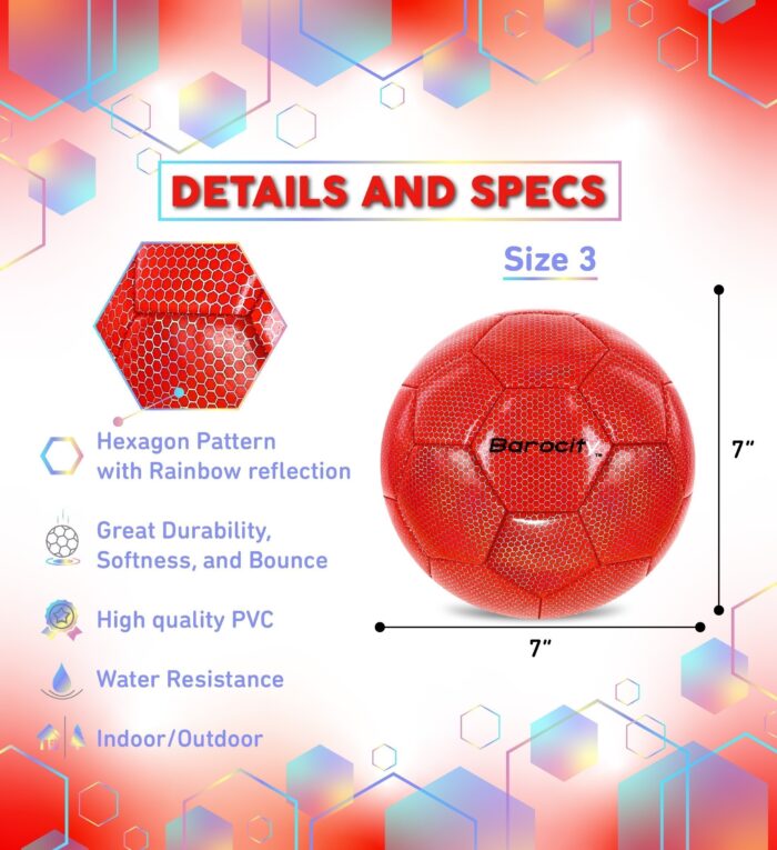 Red Modern Pattern - Size 3 - Soccer Ball - Image 2