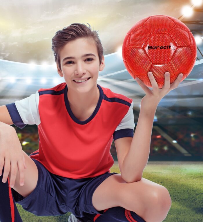 Red Modern Pattern - Size 4 - Soccer Ball - Image 5