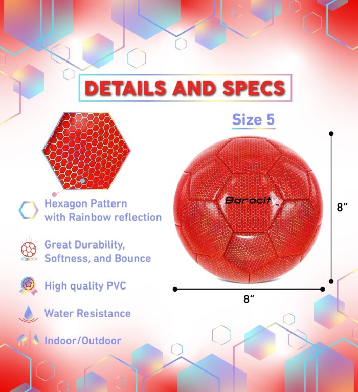 Red Modern Pattern - Size 5 - Soccer Ball - Image 2