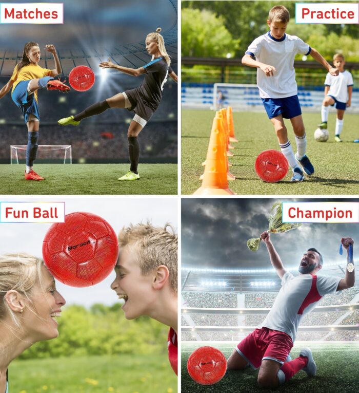 Red Modern Pattern - Size 5 - Soccer Ball - Image 3