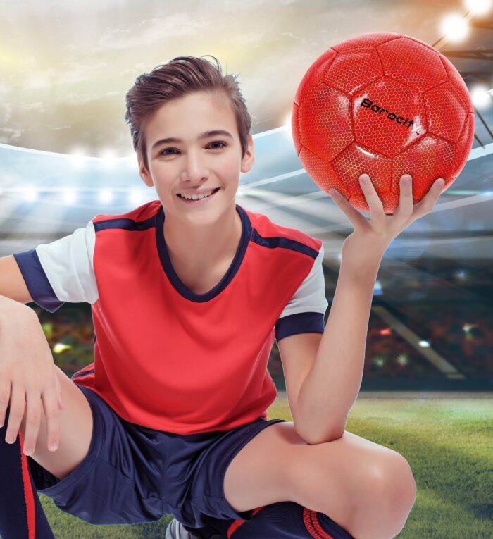 Red Modern Pattern - Size 5 - Soccer Ball - Image 5