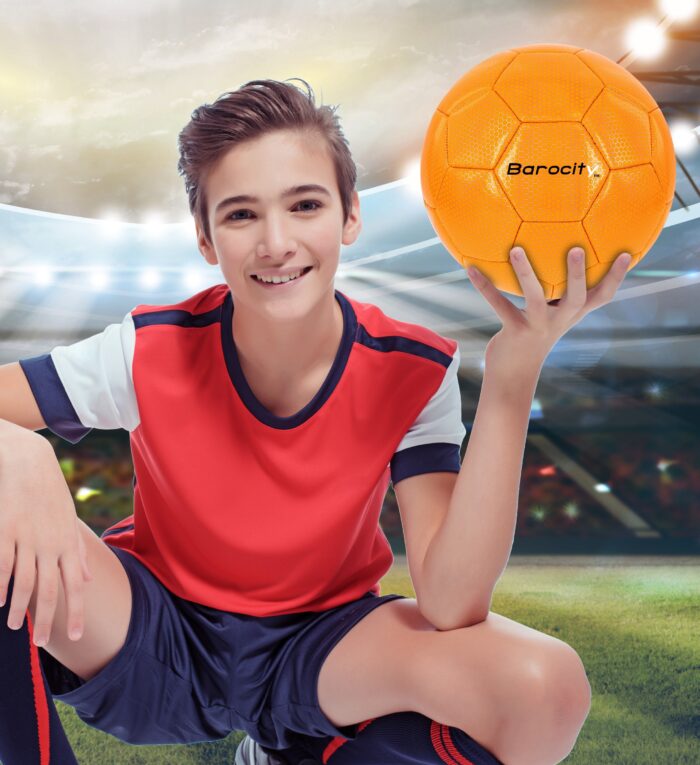 Orange Modern Pattern - Size 4 - Soccer Ball - Image 5