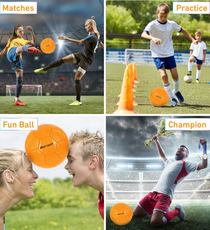 Orange Modern Pattern - Size 5 - Soccer Ball - Image 3