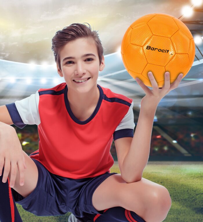 Orange Modern Pattern - Size 5 - Soccer Ball - Image 5