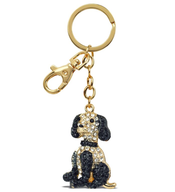 Beagle Dog - Gold Sparkling Charms
