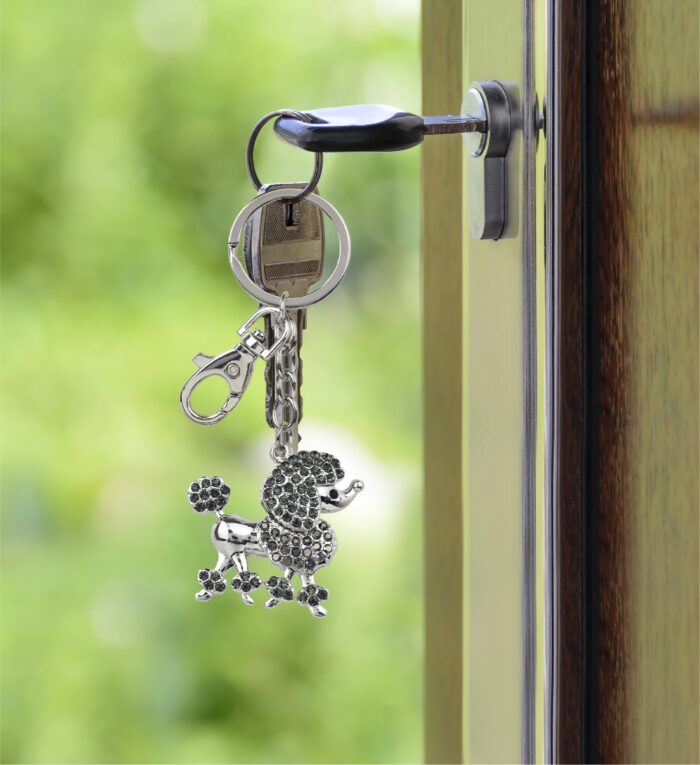 Elegant Grey Poodle Dog - Sparkling Charms - Image 8