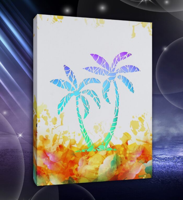 Palm Tree - Led Light Up Wall Picture Art - Image 2