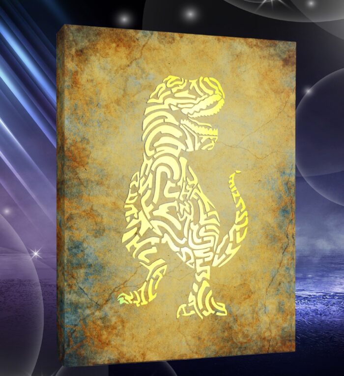 T-Rex Dinosaur - Led Light Up Wall Picture Art - Image 2