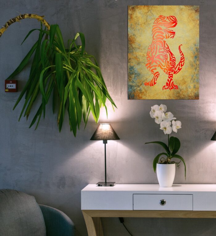 T-Rex Dinosaur - Led Light Up Wall Picture Art - Image 7