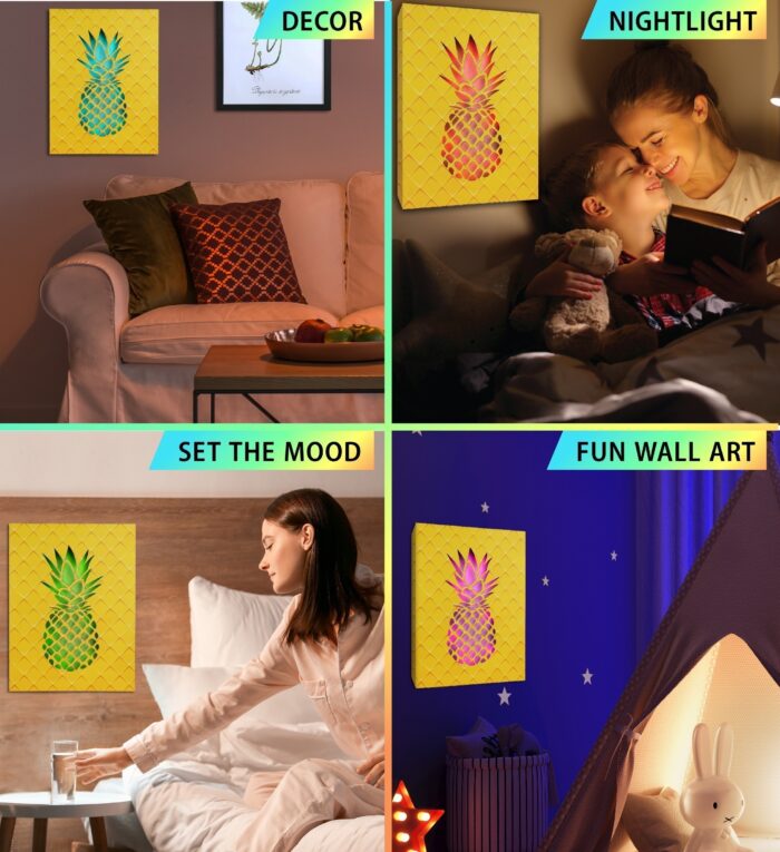 Pineapple - Led Light Up Wall Picture Art - Image 4