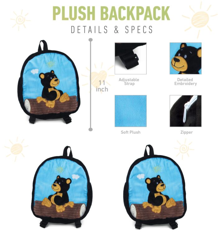 11 Inch Backpack - Black Bear - Image 2