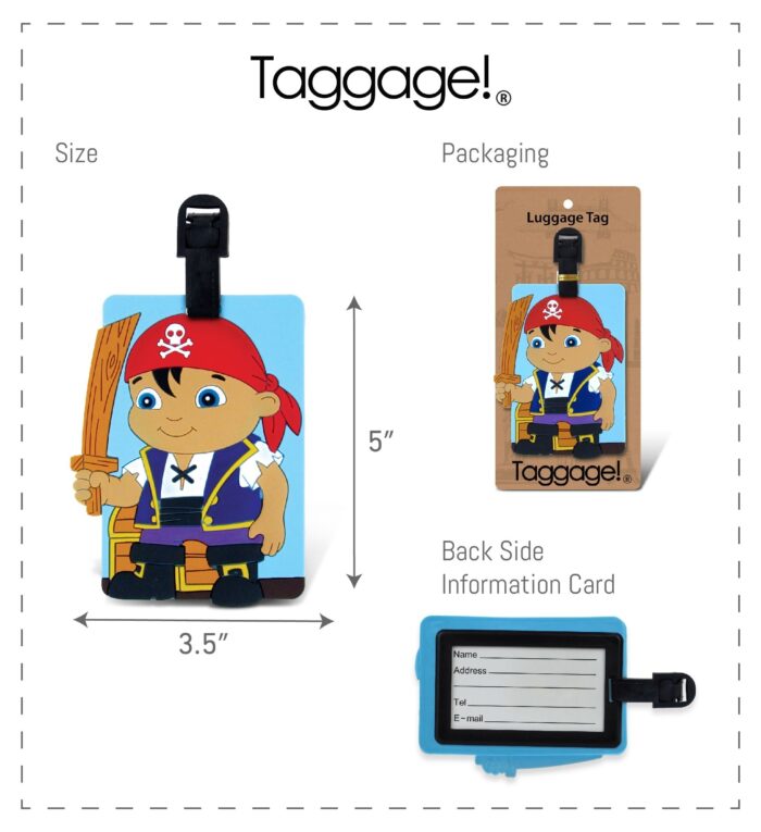 Pirate Kid - Luggage Tags - Image 2