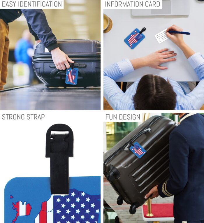 US Map Flag - Luggage Tags - Image 3