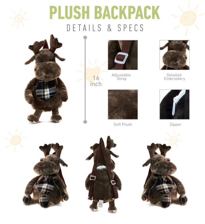 Moose - Stylish Plush Backpack - Image 2