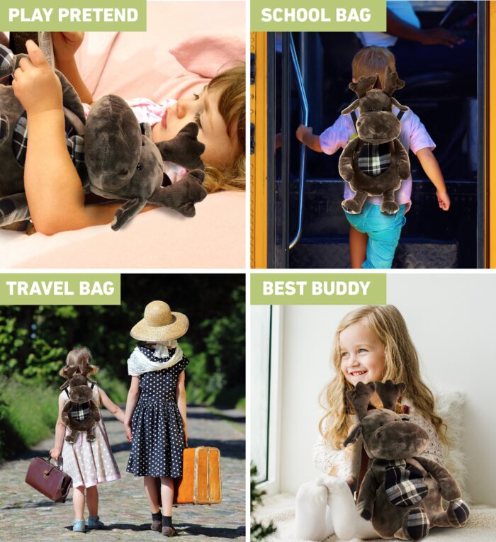 Moose - Stylish Plush Backpack - Image 3
