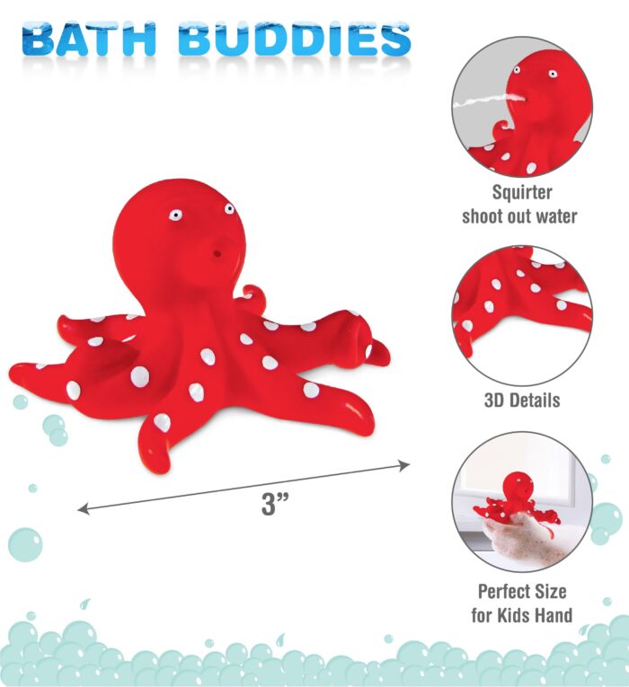Red Octopus - Bath Buddies Squirter - Image 2