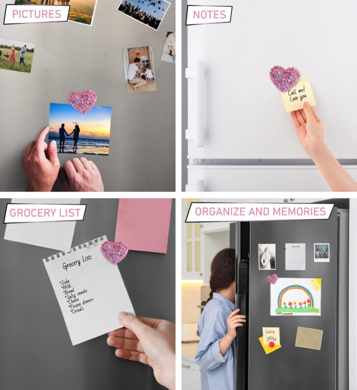 Pink Heart - Sparkling Magnets - Image 4