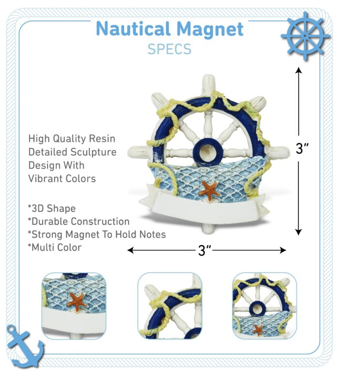 Ship Wheel - Nautical Magnet - Image 3
