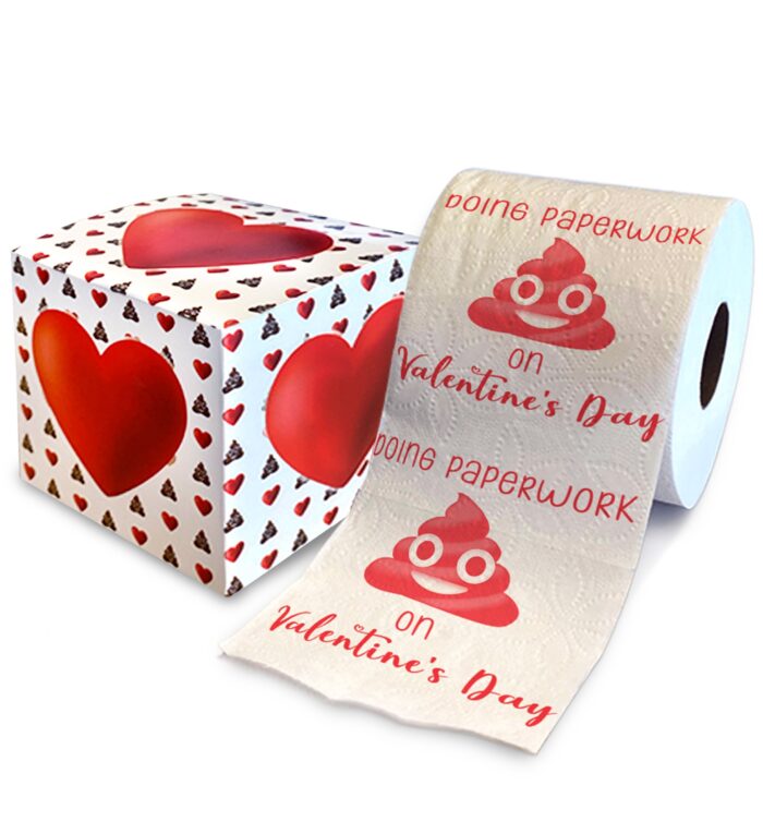 Doing paper work on Valentine's Day