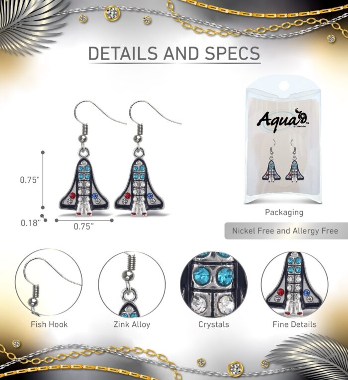Space Shuttle - Sparkling Earrings - Image 2