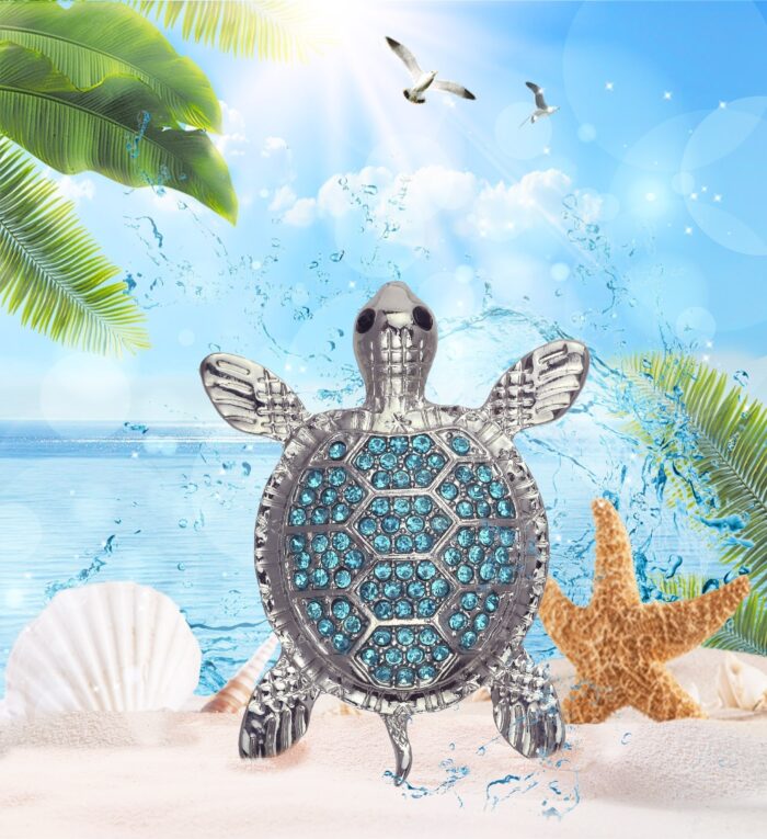 Blue Sea Turtle - Sparkling Magnets - Image 2