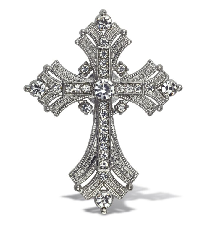 Fleur De Lis Cross - Sparkling Magnets