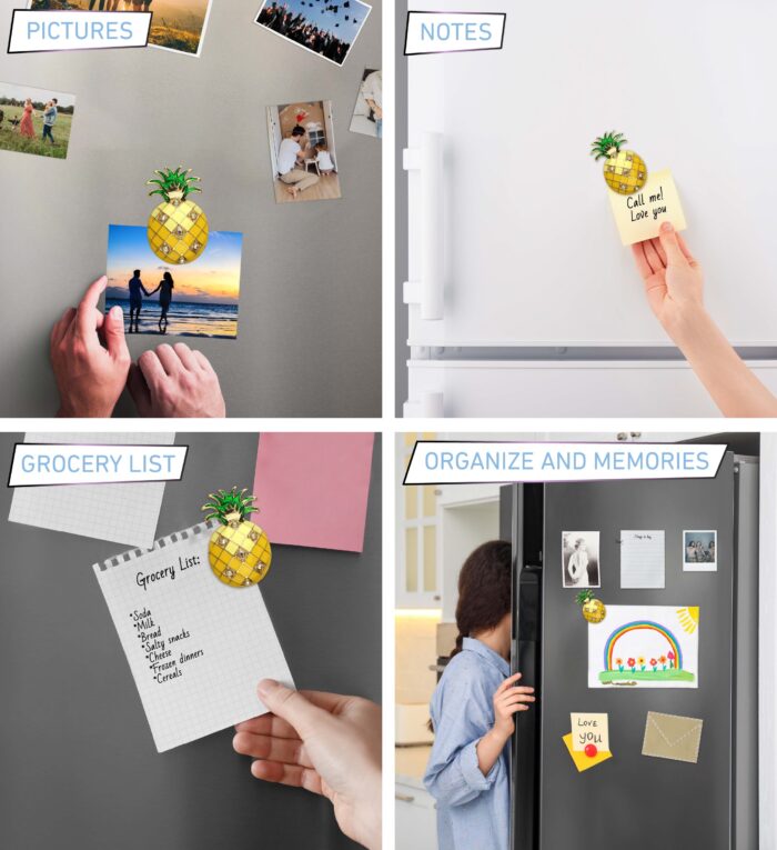 Pineapple - Gold Sparkling Magnets - Image 4