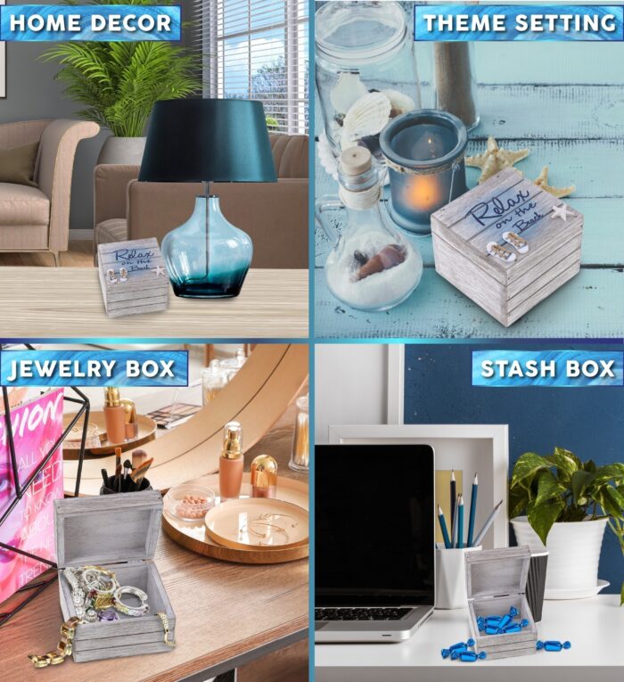Aqua Sky Relax Jewelry Box Medium - Nautical - Image 3