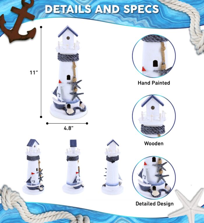 Ocean Blue Light House - Nautical - Image 2