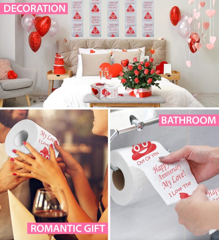 Happy 2nd Anniversary Toilet Paper Funny Gift - Image 5