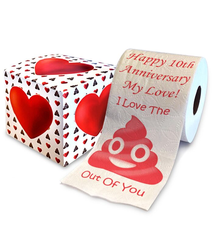 Happy 10th Anniversary Toilet Paper Funny Gift