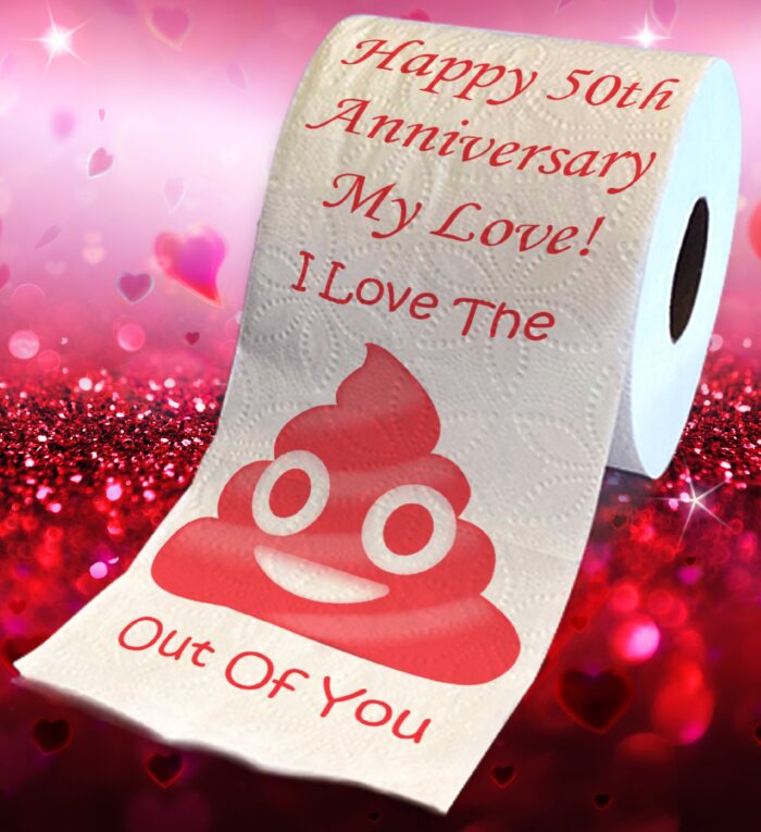 Happy 50th Anniversary Toilet Paper Funny Gift - Image 2