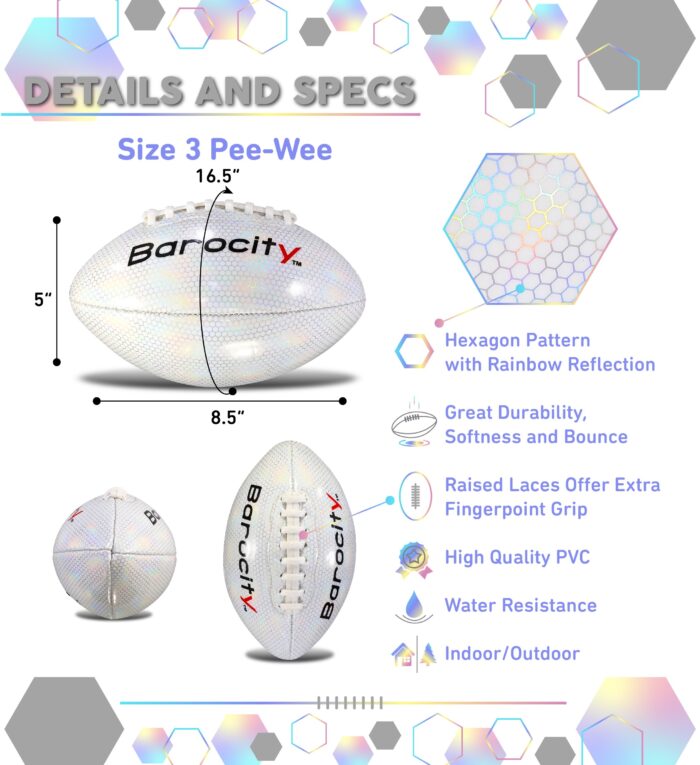 White Modern Pattern - Size 3 - Football - Image 2