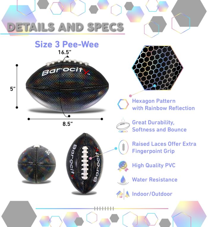 Black Modern Pattern - Size 3 - Football - Image 2