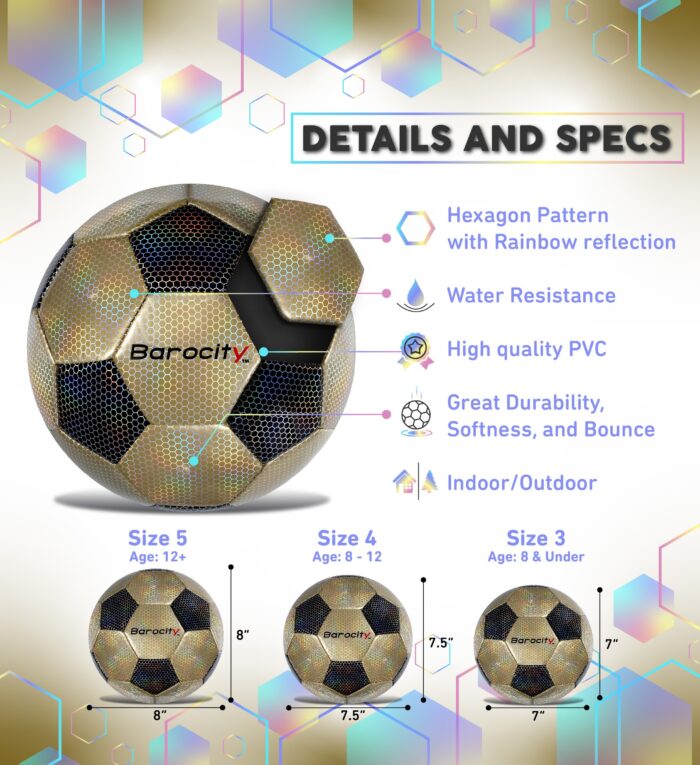Classic Black & Gold Modern Pattern - Size 4 - Soccer Ball - Image 2