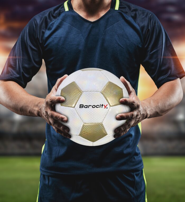 Classic White & Gold Modern Pattern - Size 5 - Soccer Ball - Image 4