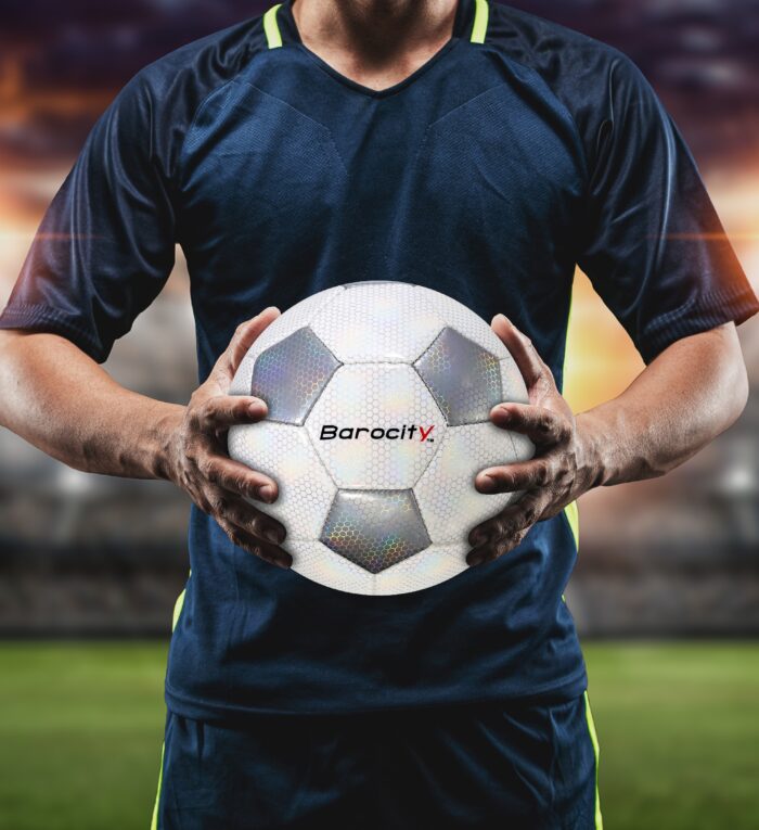 Classic White & Silver Modern Pattern - Size 5 - Soccer Ball - Image 4
