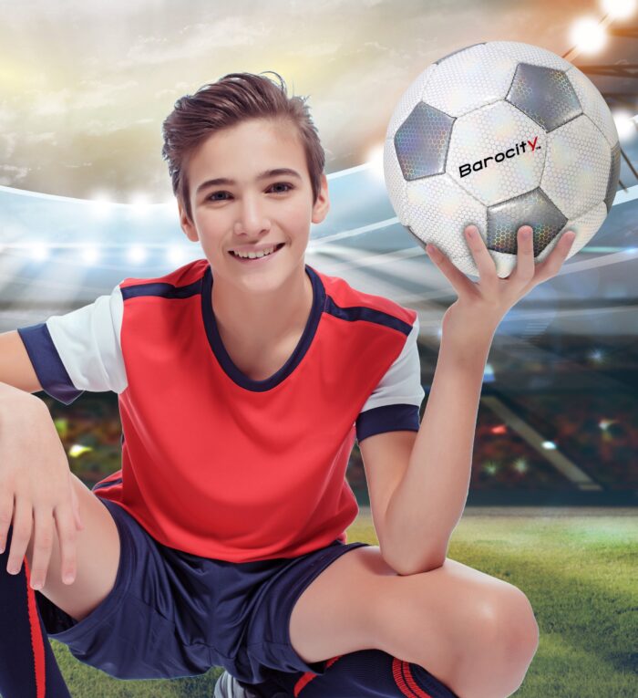 Classic White & Silver Modern Pattern - Size 5 - Soccer Ball - Image 5