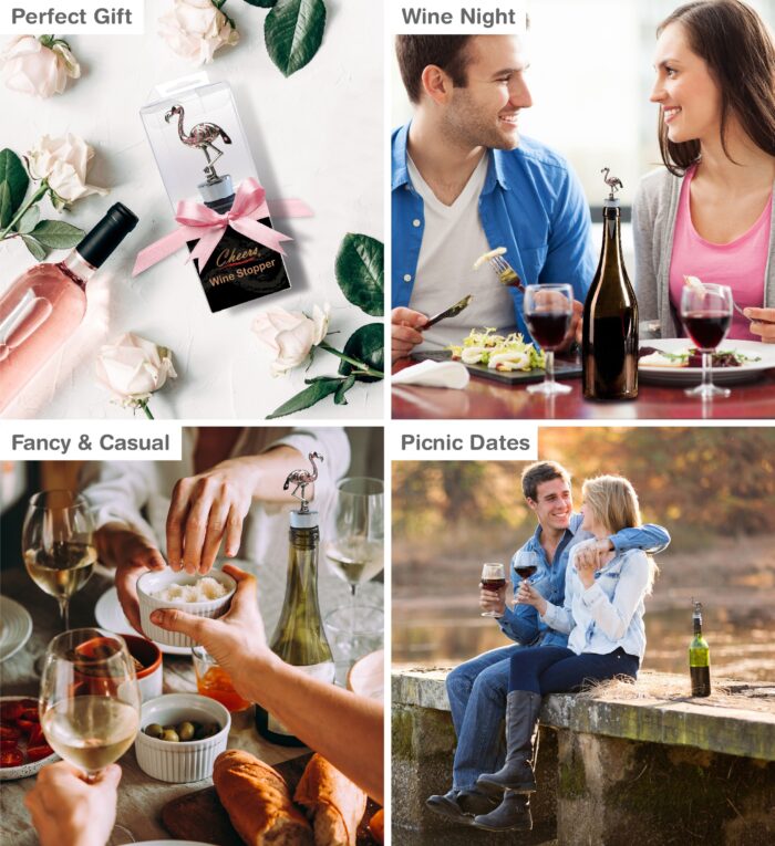 Metal Flamingo - Cheers - Wine Stopper - Image 3