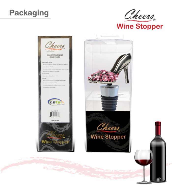 Metal High Heel Shoe - Cheers - Wine Stopper - Image 3