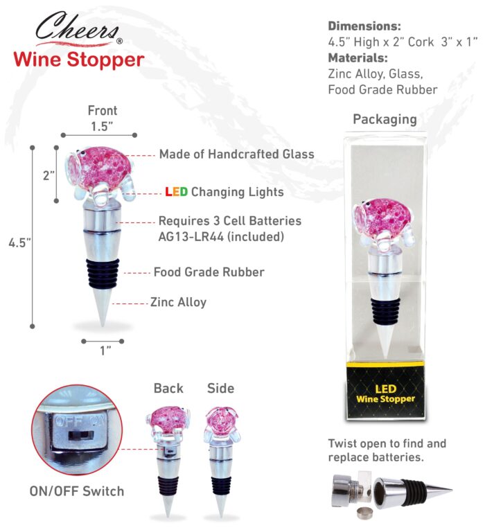 Pig - LED Glass Stoppers - Image 2