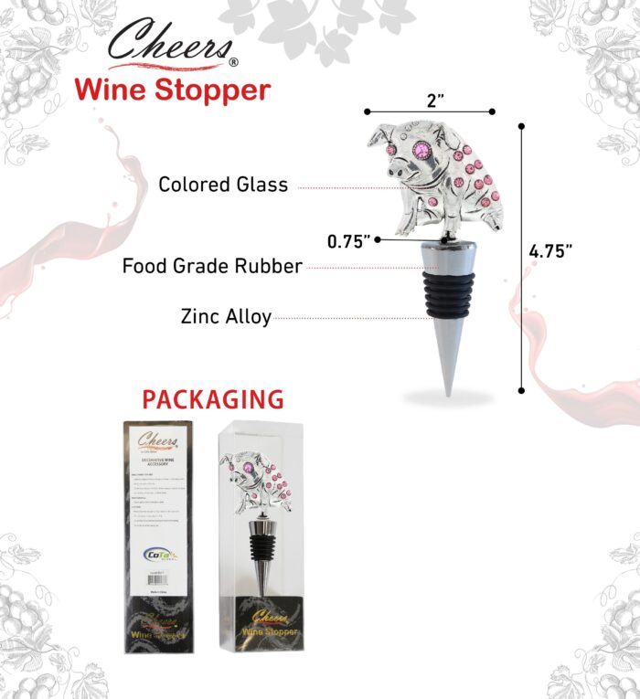 Wine Stopper - Pig - Image 2