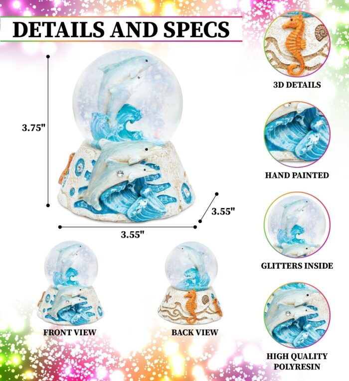 Dolphin - Stone Snow Globe - Image 2