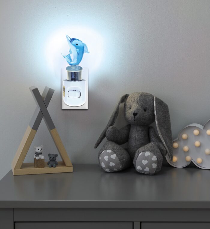 Dolphin - LED Glass Art Night Light - Image 7