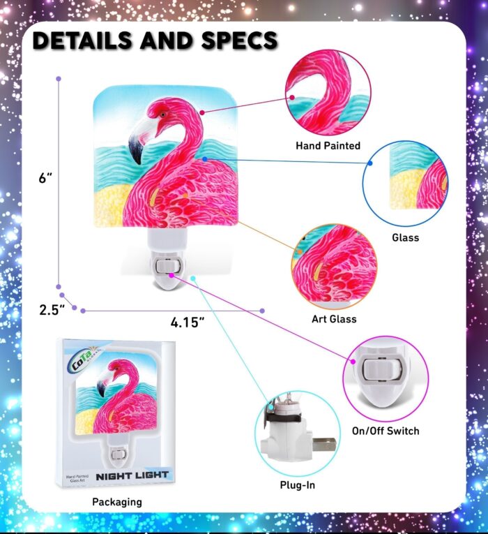 Flamingo - Glass Decor - Nightlight - Image 2